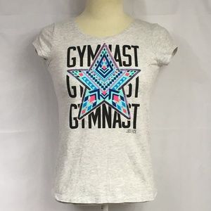 Grey Justice Gymnast Tee Shirt Sz 8